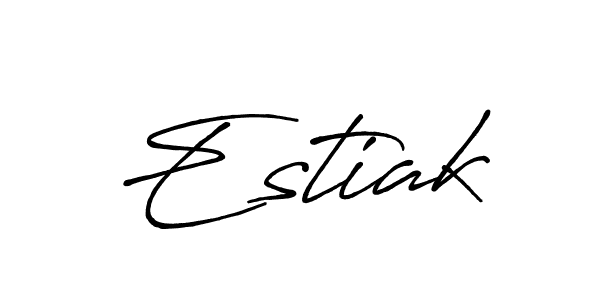 It looks lik you need a new signature style for name Estiak. Design unique handwritten (Antro_Vectra_Bolder) signature with our free signature maker in just a few clicks. Estiak signature style 7 images and pictures png