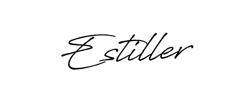 Design your own signature with our free online signature maker. With this signature software, you can create a handwritten (Antro_Vectra_Bolder) signature for name Estiller. Estiller signature style 7 images and pictures png