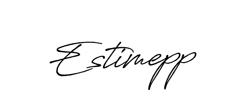 How to make Estimepp signature? Antro_Vectra_Bolder is a professional autograph style. Create handwritten signature for Estimepp name. Estimepp signature style 7 images and pictures png