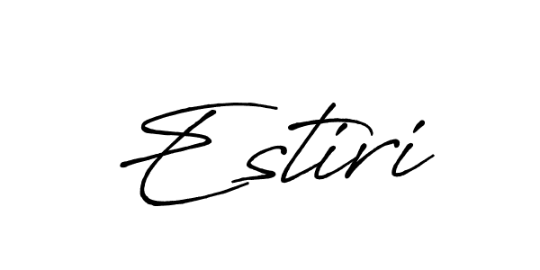 Estiri stylish signature style. Best Handwritten Sign (Antro_Vectra_Bolder) for my name. Handwritten Signature Collection Ideas for my name Estiri. Estiri signature style 7 images and pictures png