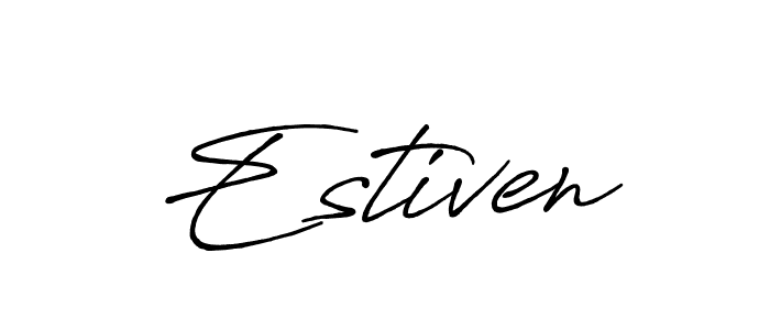 Create a beautiful signature design for name Estiven. With this signature (Antro_Vectra_Bolder) fonts, you can make a handwritten signature for free. Estiven signature style 7 images and pictures png