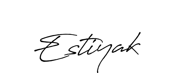 You can use this online signature creator to create a handwritten signature for the name Estiyak. This is the best online autograph maker. Estiyak signature style 7 images and pictures png