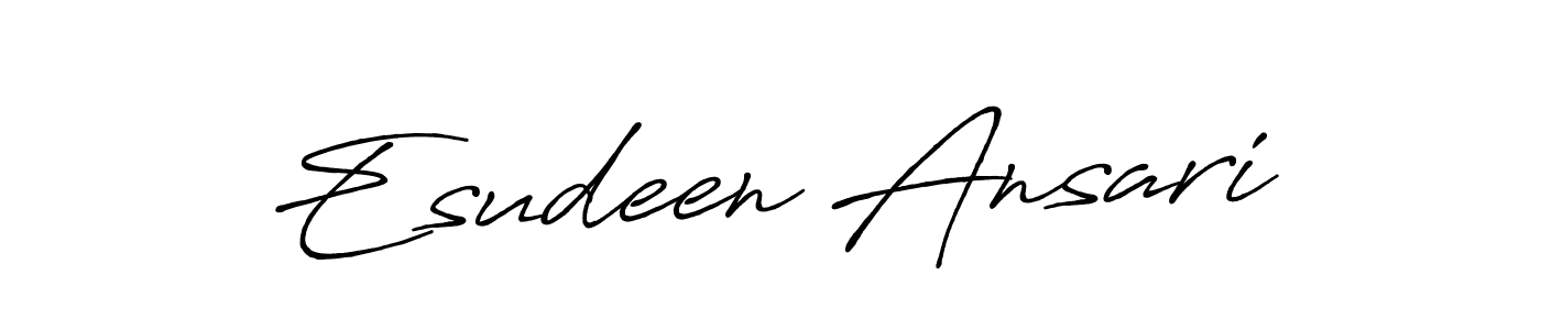 Make a beautiful signature design for name Esudeen Ansari. Use this online signature maker to create a handwritten signature for free. Esudeen Ansari signature style 7 images and pictures png