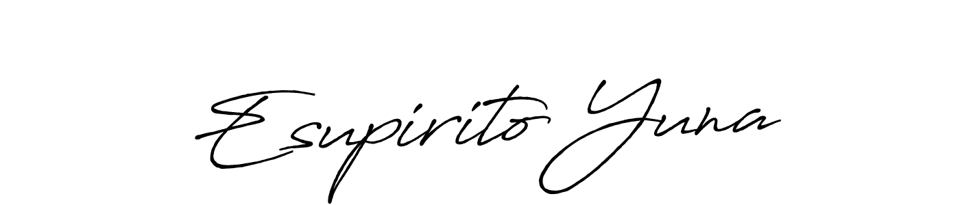 How to make Esupirito Yuna signature? Antro_Vectra_Bolder is a professional autograph style. Create handwritten signature for Esupirito Yuna name. Esupirito Yuna signature style 7 images and pictures png