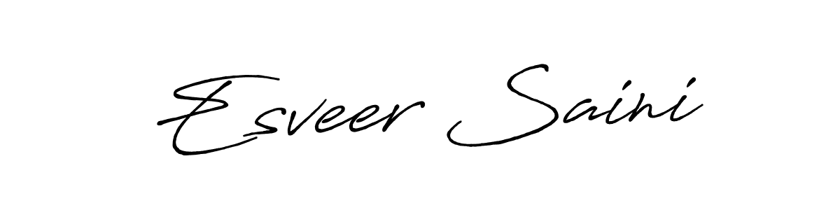 Use a signature maker to create a handwritten signature online. With this signature software, you can design (Antro_Vectra_Bolder) your own signature for name Esveer Saini. Esveer Saini signature style 7 images and pictures png