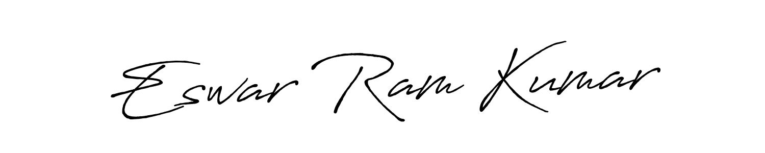 Create a beautiful signature design for name Eswar Ram Kumar. With this signature (Antro_Vectra_Bolder) fonts, you can make a handwritten signature for free. Eswar Ram Kumar signature style 7 images and pictures png