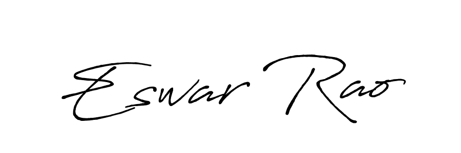 Make a beautiful signature design for name Eswar Rao. With this signature (Antro_Vectra_Bolder) style, you can create a handwritten signature for free. Eswar Rao signature style 7 images and pictures png