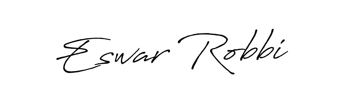 Create a beautiful signature design for name Eswar Robbi. With this signature (Antro_Vectra_Bolder) fonts, you can make a handwritten signature for free. Eswar Robbi signature style 7 images and pictures png