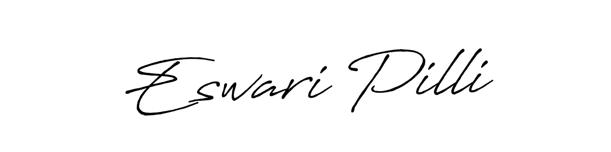 Use a signature maker to create a handwritten signature online. With this signature software, you can design (Antro_Vectra_Bolder) your own signature for name Eswari Pilli. Eswari Pilli signature style 7 images and pictures png