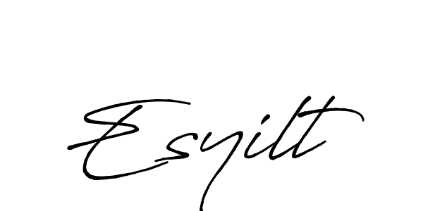 Make a beautiful signature design for name Esyilt. With this signature (Antro_Vectra_Bolder) style, you can create a handwritten signature for free. Esyilt signature style 7 images and pictures png