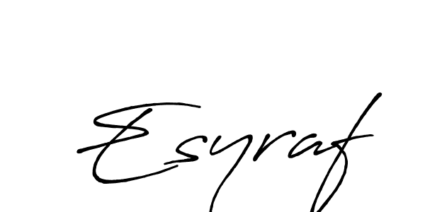 Also You can easily find your signature by using the search form. We will create Esyraf name handwritten signature images for you free of cost using Antro_Vectra_Bolder sign style. Esyraf signature style 7 images and pictures png