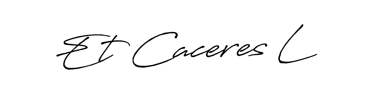 The best way (Antro_Vectra_Bolder) to make a short signature is to pick only two or three words in your name. The name Et Caceres L include a total of six letters. For converting this name. Et Caceres L signature style 7 images and pictures png