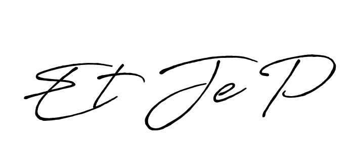 Antro_Vectra_Bolder is a professional signature style that is perfect for those who want to add a touch of class to their signature. It is also a great choice for those who want to make their signature more unique. Get Et Je P name to fancy signature for free. Et Je P signature style 7 images and pictures png