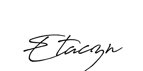 Antro_Vectra_Bolder is a professional signature style that is perfect for those who want to add a touch of class to their signature. It is also a great choice for those who want to make their signature more unique. Get Etaczn name to fancy signature for free. Etaczn signature style 7 images and pictures png