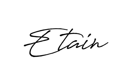 How to make Etain name signature. Use Antro_Vectra_Bolder style for creating short signs online. This is the latest handwritten sign. Etain signature style 7 images and pictures png