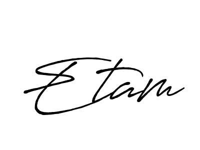 Antro_Vectra_Bolder is a professional signature style that is perfect for those who want to add a touch of class to their signature. It is also a great choice for those who want to make their signature more unique. Get Etam name to fancy signature for free. Etam signature style 7 images and pictures png