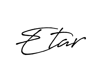 Antro_Vectra_Bolder is a professional signature style that is perfect for those who want to add a touch of class to their signature. It is also a great choice for those who want to make their signature more unique. Get Etar name to fancy signature for free. Etar signature style 7 images and pictures png