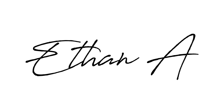 Create a beautiful signature design for name Ethan A. With this signature (Antro_Vectra_Bolder) fonts, you can make a handwritten signature for free. Ethan A signature style 7 images and pictures png