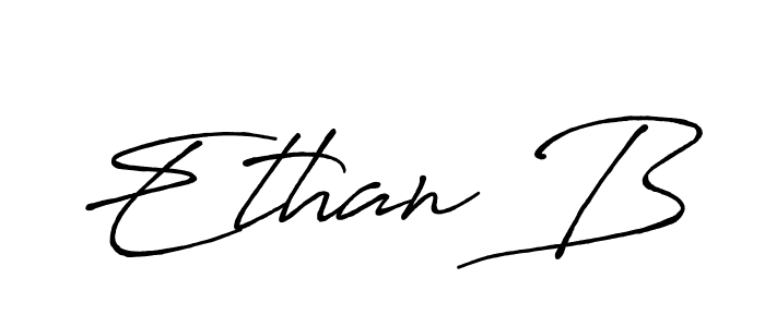 Similarly Antro_Vectra_Bolder is the best handwritten signature design. Signature creator online .You can use it as an online autograph creator for name Ethan B. Ethan B signature style 7 images and pictures png