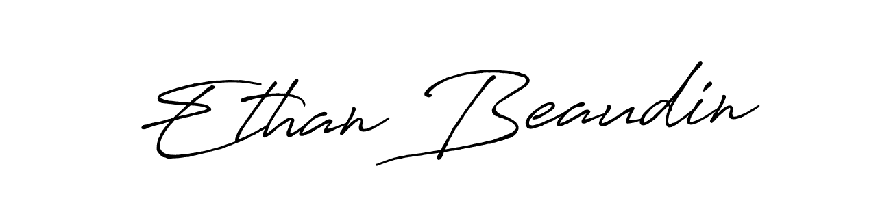 Ethan Beaudin stylish signature style. Best Handwritten Sign (Antro_Vectra_Bolder) for my name. Handwritten Signature Collection Ideas for my name Ethan Beaudin. Ethan Beaudin signature style 7 images and pictures png