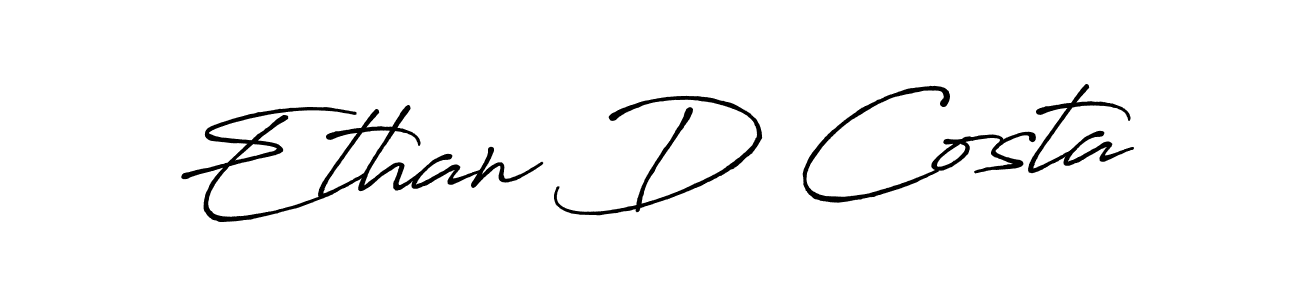 How to make Ethan D Costa name signature. Use Antro_Vectra_Bolder style for creating short signs online. This is the latest handwritten sign. Ethan D Costa signature style 7 images and pictures png