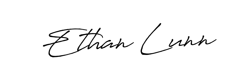 How to make Ethan Lunn name signature. Use Antro_Vectra_Bolder style for creating short signs online. This is the latest handwritten sign. Ethan Lunn signature style 7 images and pictures png