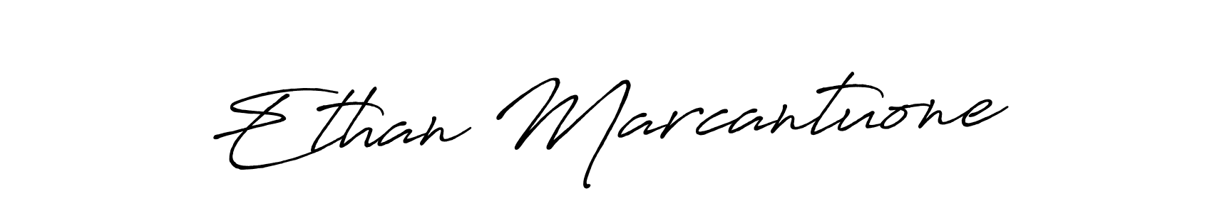 How to make Ethan Marcantuone name signature. Use Antro_Vectra_Bolder style for creating short signs online. This is the latest handwritten sign. Ethan Marcantuone signature style 7 images and pictures png