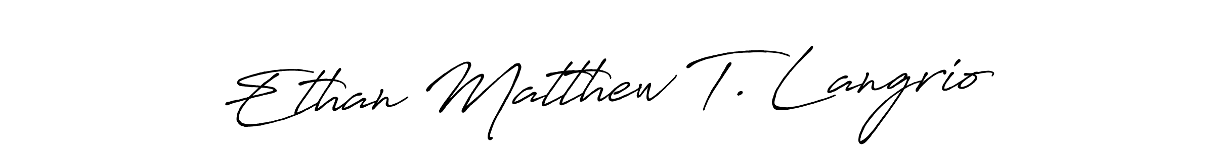 Best and Professional Signature Style for Ethan Matthew T. Langrio. Antro_Vectra_Bolder Best Signature Style Collection. Ethan Matthew T. Langrio signature style 7 images and pictures png