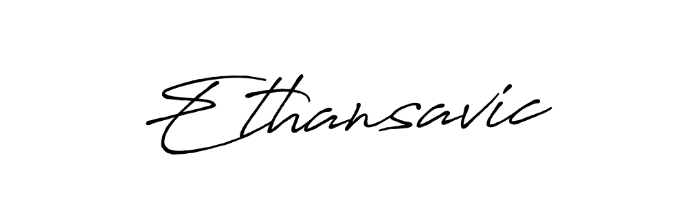 How to make Ethansavic name signature. Use Antro_Vectra_Bolder style for creating short signs online. This is the latest handwritten sign. Ethansavic signature style 7 images and pictures png