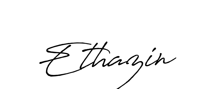 Ethazin stylish signature style. Best Handwritten Sign (Antro_Vectra_Bolder) for my name. Handwritten Signature Collection Ideas for my name Ethazin. Ethazin signature style 7 images and pictures png