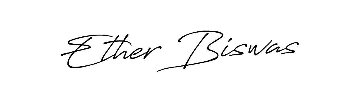 Use a signature maker to create a handwritten signature online. With this signature software, you can design (Antro_Vectra_Bolder) your own signature for name Ether Biswas. Ether Biswas signature style 7 images and pictures png