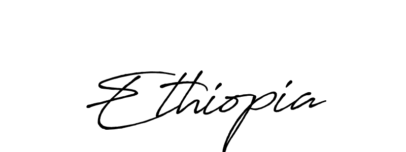 Create a beautiful signature design for name Ethiopia. With this signature (Antro_Vectra_Bolder) fonts, you can make a handwritten signature for free. Ethiopia signature style 7 images and pictures png