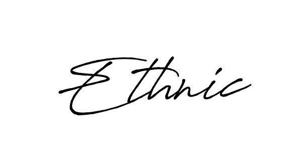 Make a beautiful signature design for name Ethnic. With this signature (Antro_Vectra_Bolder) style, you can create a handwritten signature for free. Ethnic signature style 7 images and pictures png