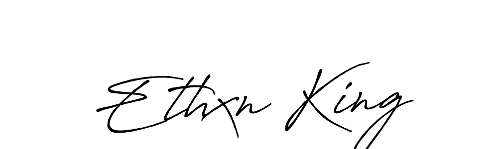You should practise on your own different ways (Antro_Vectra_Bolder) to write your name (Ethxn King) in signature. don't let someone else do it for you. Ethxn King signature style 7 images and pictures png