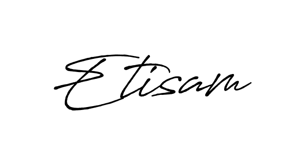 How to make Etisam name signature. Use Antro_Vectra_Bolder style for creating short signs online. This is the latest handwritten sign. Etisam signature style 7 images and pictures png