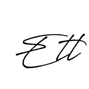 Etl stylish signature style. Best Handwritten Sign (Antro_Vectra_Bolder) for my name. Handwritten Signature Collection Ideas for my name Etl. Etl signature style 7 images and pictures png