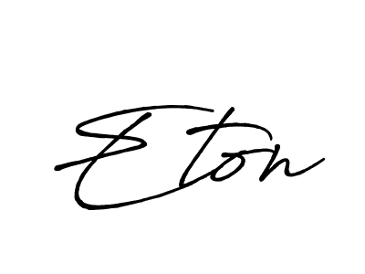 Create a beautiful signature design for name Eton. With this signature (Antro_Vectra_Bolder) fonts, you can make a handwritten signature for free. Eton signature style 7 images and pictures png