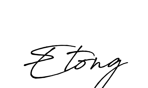 if you are searching for the best signature style for your name Etong. so please give up your signature search. here we have designed multiple signature styles  using Antro_Vectra_Bolder. Etong signature style 7 images and pictures png