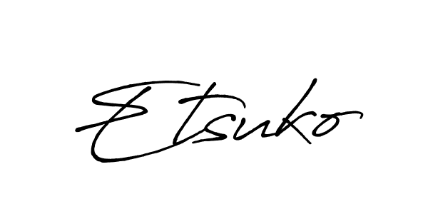 Use a signature maker to create a handwritten signature online. With this signature software, you can design (Antro_Vectra_Bolder) your own signature for name Etsuko. Etsuko signature style 7 images and pictures png