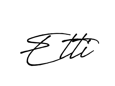 How to make Etti signature? Antro_Vectra_Bolder is a professional autograph style. Create handwritten signature for Etti name. Etti signature style 7 images and pictures png