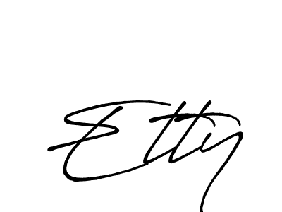 How to make Etty name signature. Use Antro_Vectra_Bolder style for creating short signs online. This is the latest handwritten sign. Etty signature style 7 images and pictures png
