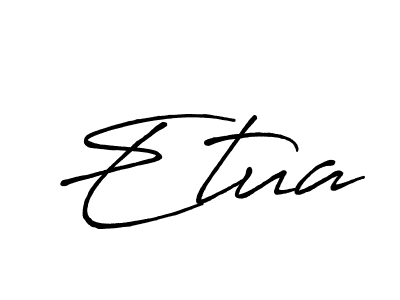 You should practise on your own different ways (Antro_Vectra_Bolder) to write your name (Etua) in signature. don't let someone else do it for you. Etua signature style 7 images and pictures png