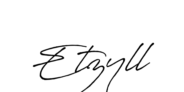 Make a beautiful signature design for name Etzyll. With this signature (Antro_Vectra_Bolder) style, you can create a handwritten signature for free. Etzyll signature style 7 images and pictures png