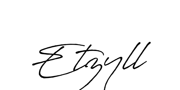 Etzyll stylish signature style. Best Handwritten Sign (Antro_Vectra_Bolder) for my name. Handwritten Signature Collection Ideas for my name Etzyll. Etzyll signature style 7 images and pictures png
