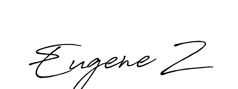 Eugene Z stylish signature style. Best Handwritten Sign (Antro_Vectra_Bolder) for my name. Handwritten Signature Collection Ideas for my name Eugene Z. Eugene Z signature style 7 images and pictures png