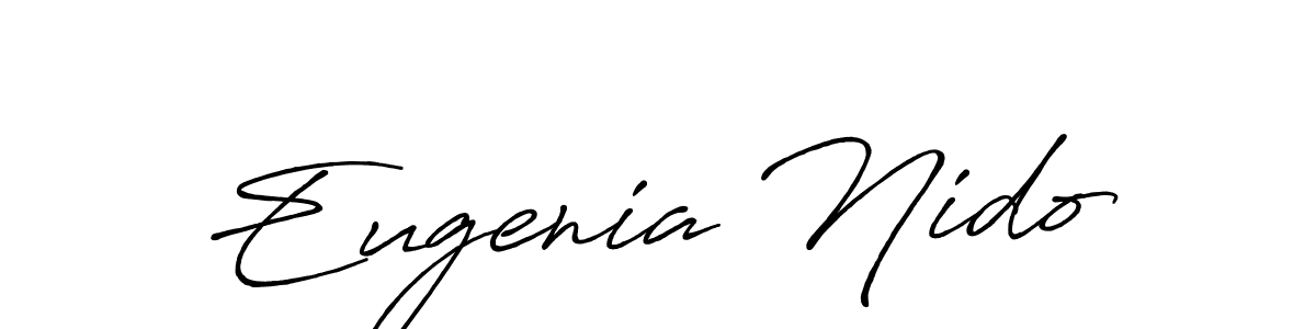 Eugenia Nido stylish signature style. Best Handwritten Sign (Antro_Vectra_Bolder) for my name. Handwritten Signature Collection Ideas for my name Eugenia Nido. Eugenia Nido signature style 7 images and pictures png