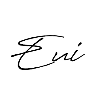 Create a beautiful signature design for name Eui. With this signature (Antro_Vectra_Bolder) fonts, you can make a handwritten signature for free. Eui signature style 7 images and pictures png