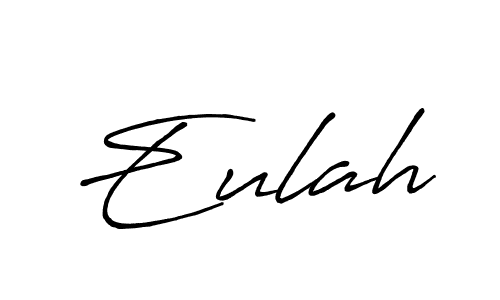 How to make Eulah name signature. Use Antro_Vectra_Bolder style for creating short signs online. This is the latest handwritten sign. Eulah signature style 7 images and pictures png