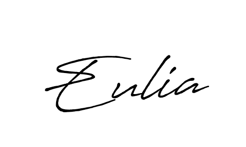 Use a signature maker to create a handwritten signature online. With this signature software, you can design (Antro_Vectra_Bolder) your own signature for name Eulia. Eulia signature style 7 images and pictures png