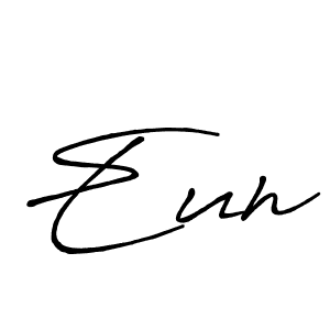 if you are searching for the best signature style for your name Eun. so please give up your signature search. here we have designed multiple signature styles  using Antro_Vectra_Bolder. Eun signature style 7 images and pictures png